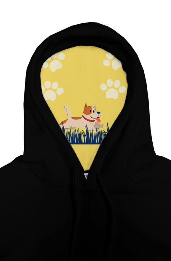 gildan pullover hoodie- jumping dog